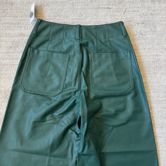 Anthropologie Maeve The Colette Cropped Wide Leg Faux Leather Pants NWT - Picture 10 of 11